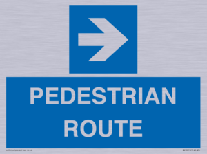 PEDESTRIAN ROUTE - right arrow